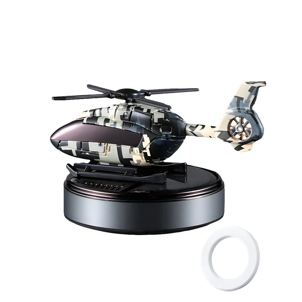 Solar-Powered Helicopter Air Freshener for Car
